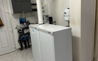 remplacement a ferrières-en-brie d’une chaudière gaz frisquet prestige 25kw avec ballon upec 120 litres condensation a très haute performance énergétique.
